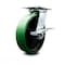 Service Caster 8 Inch Heavy Duty Green Poly on Cast Iron Caster with Roller Bearing and Brake SCC-35S820-PUR-GB-SLB - alternate 1